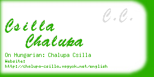 csilla chalupa business card